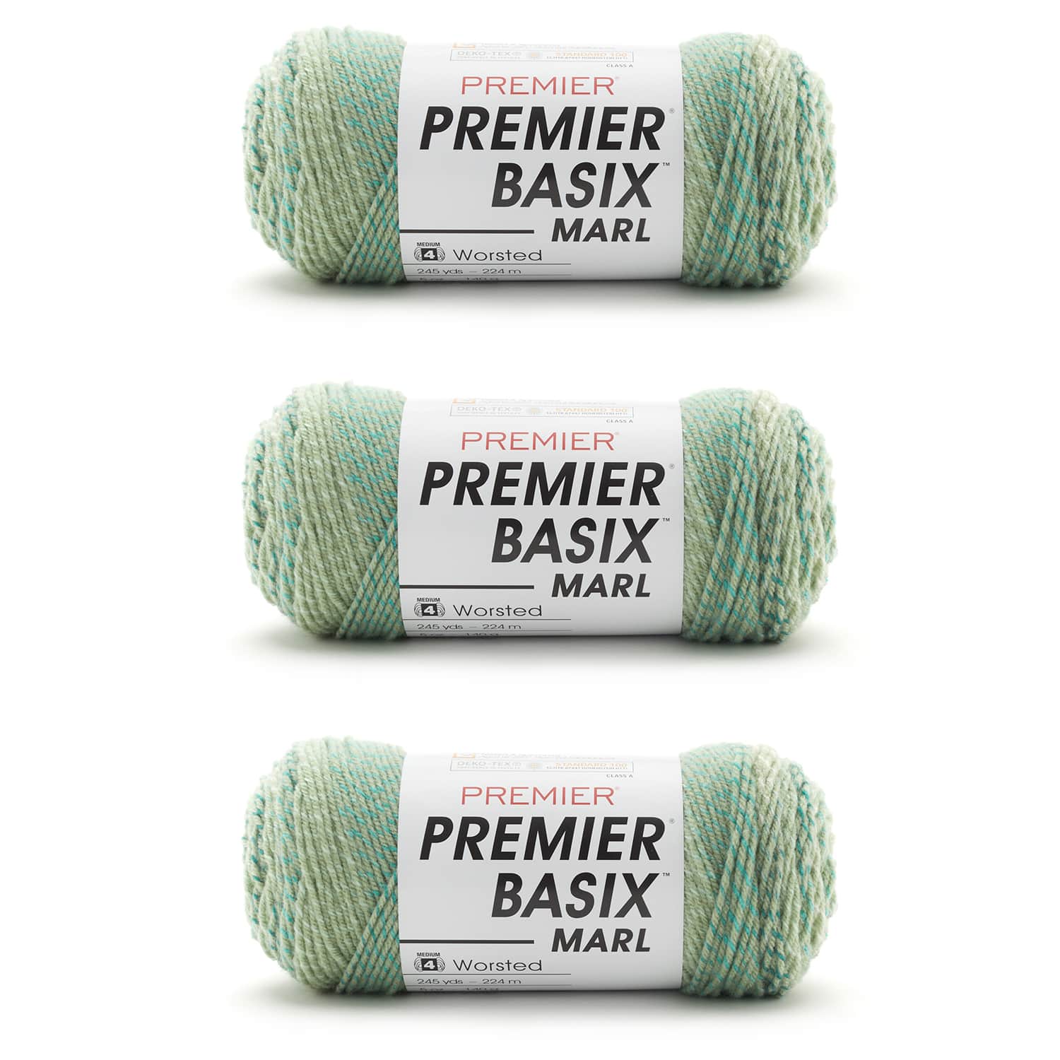 Basix® Worsted Marls Bag of 3