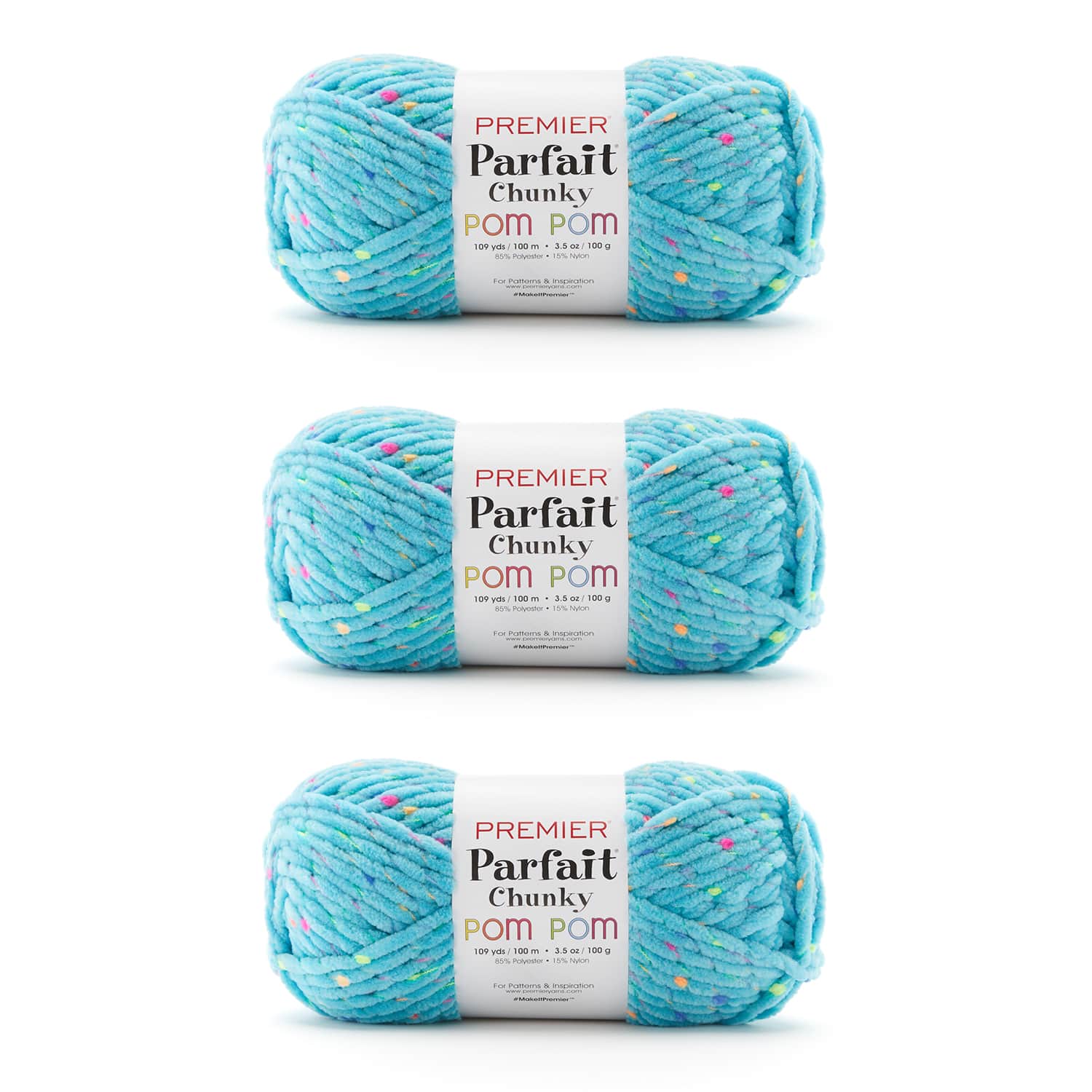 Parfait Chunky Pom Pom Bag of 3 - Image 10
