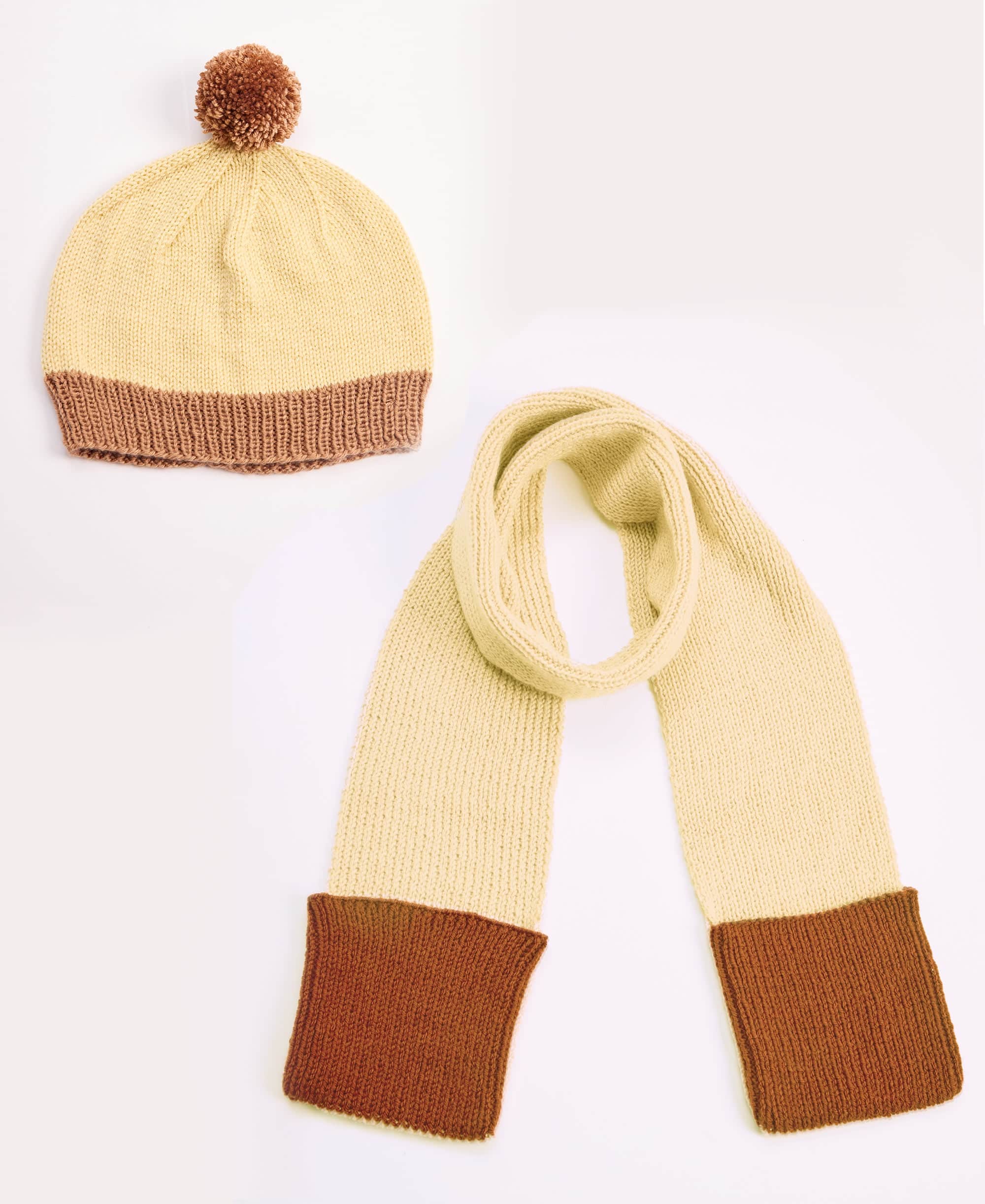 Simple Stitch Knit Scarf and Hat Kit - Image 10