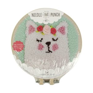 Punch Needle Kit 6" Hoop - Cat, Deer, or Bulldog