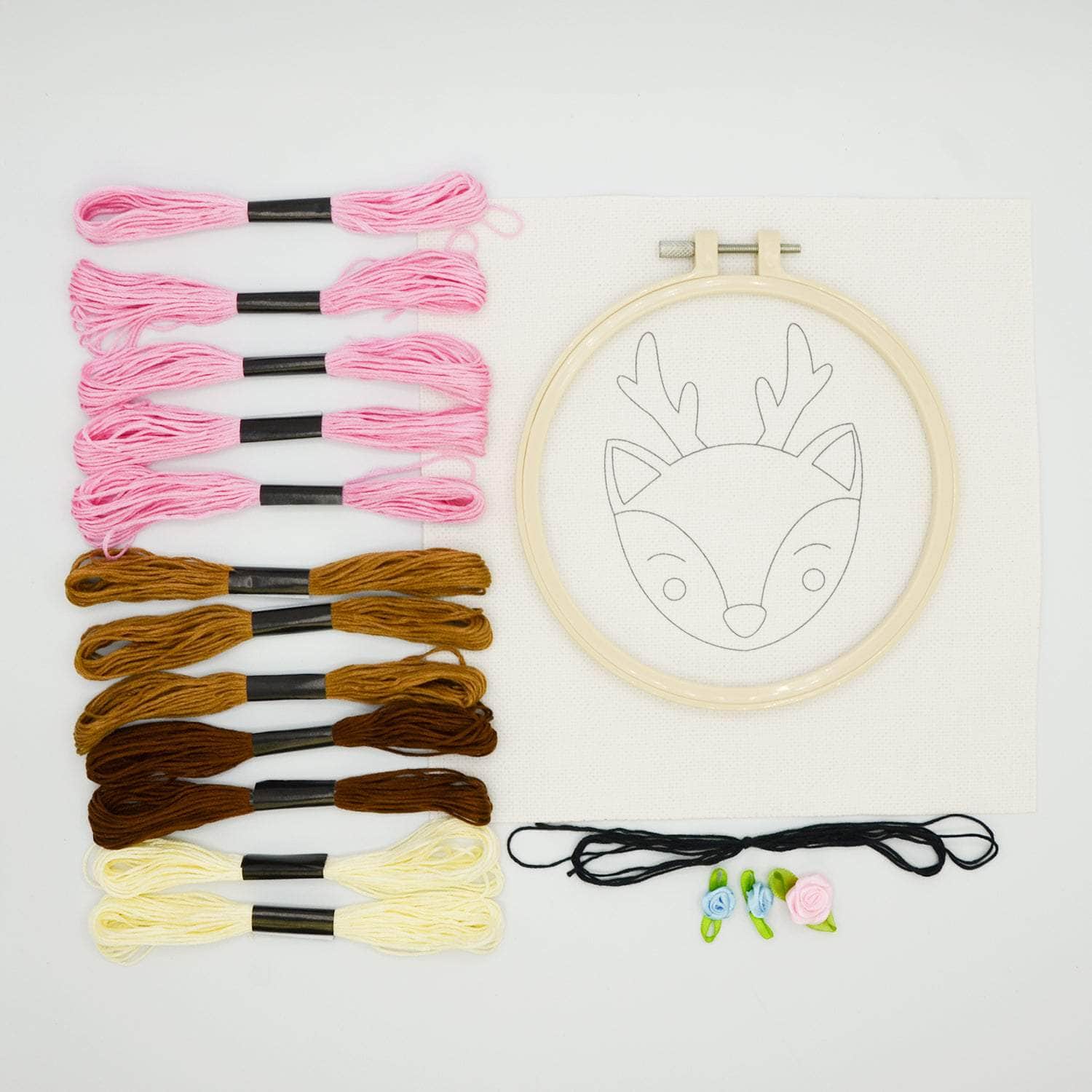 Punch Needle Kit 6" Hoop - Cat, Deer, or Bulldog - Image 8